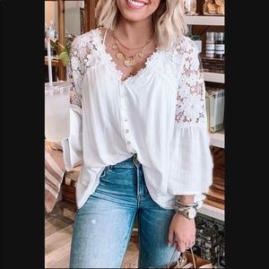 Floral crochet top